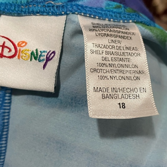 Disney one piece Tropical Blue Swimsuit with Palm Tree Design size 18 - Picture 6 of 6